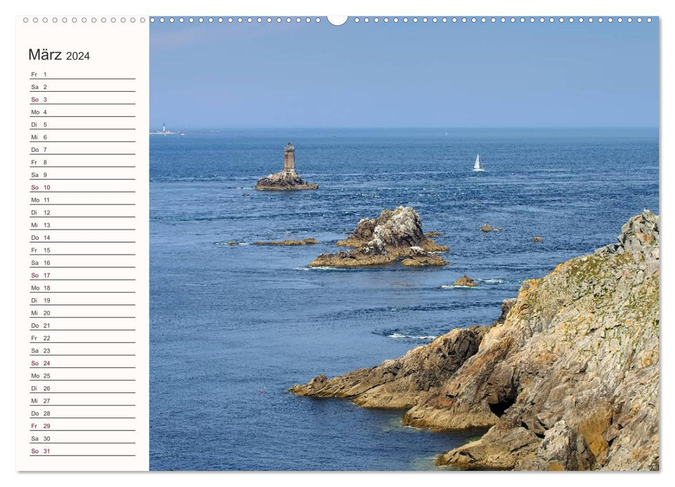 Leuchttürme - Wegweiser an der bretonischen Küste (CALVENDO Premium Wandkalender 2024)