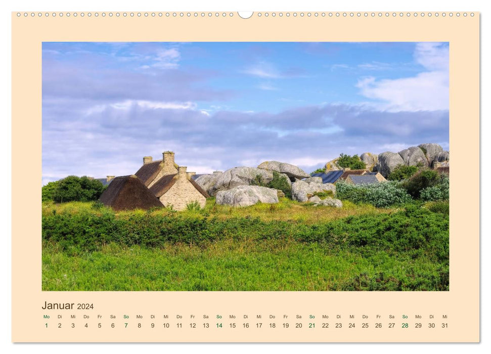 Meneham - Village de pêcheurs breton sur une côte rocheuse sauvage (Calendrier mural Premium CALVENDO 2024) 