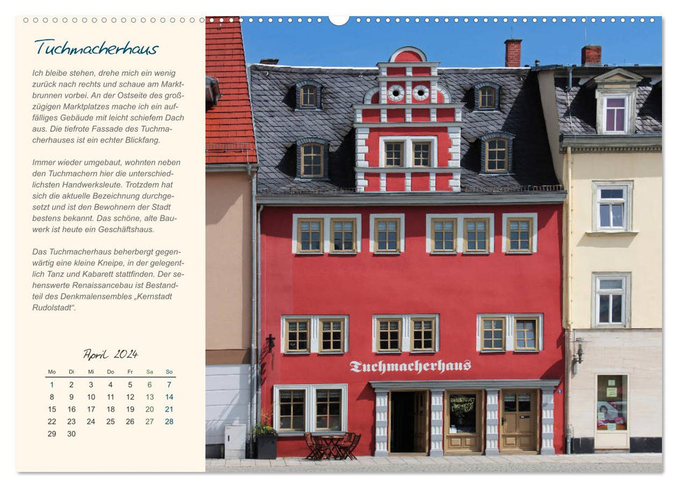 Rudolstadt - Mein Spaziergang durch den historischen Stadtkern (CALVENDO Premium Wandkalender 2024)