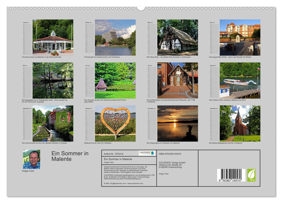 Ein Sommer in Malente (CALVENDO Premium Wandkalender 2024)