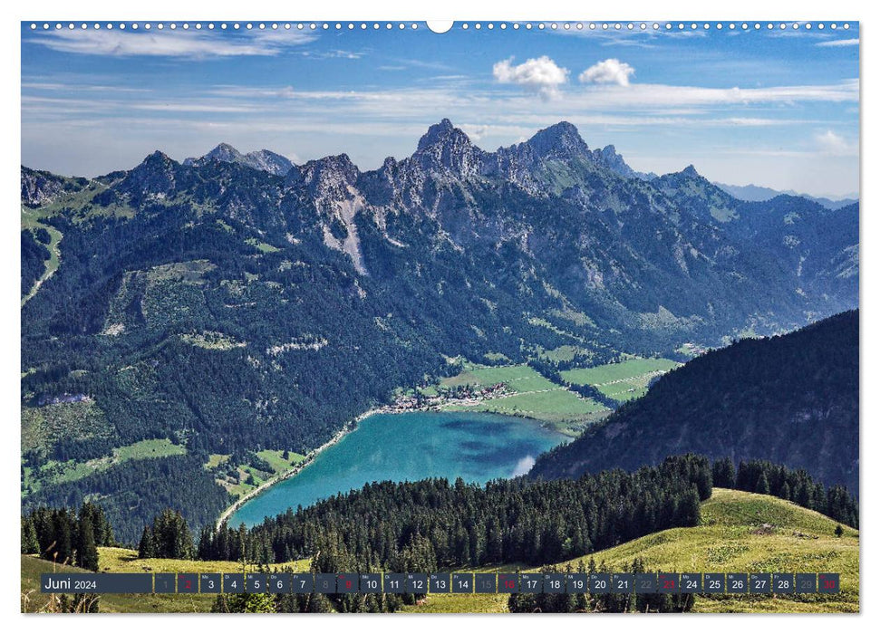 Idylle des montagnes de l'Allgäu (calendrier mural CALVENDO Premium 2024) 