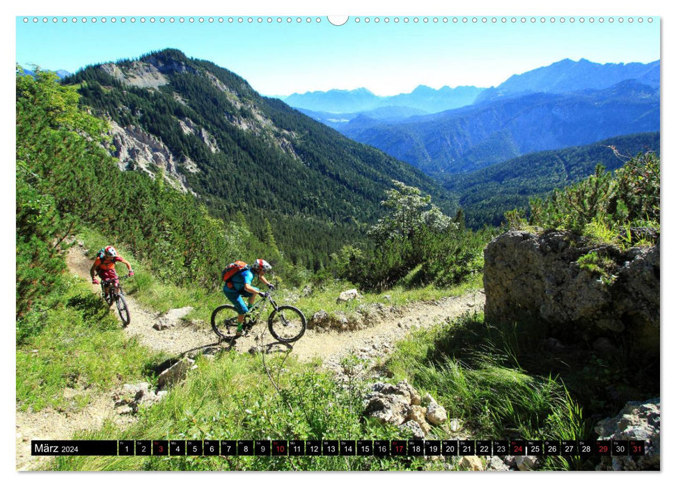 Mountainbike Traumpfade (CALVENDO Premium Wandkalender 2024)
