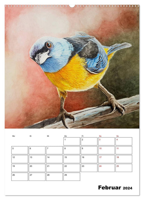 Vögel im Wind (CALVENDO Premium Wandkalender 2024)