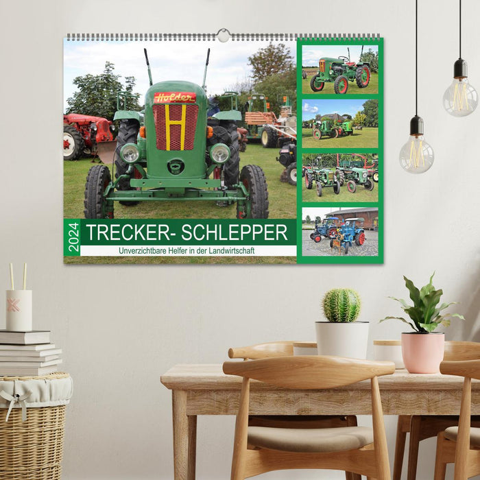 TRECKER-SCHLEPPER. Unverzichtbare Helfer in der Landwirtschaft (CALVENDO Wandkalender 2024)