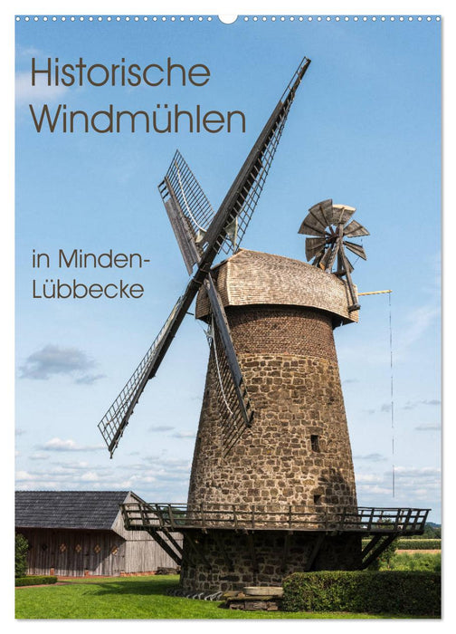 Historische Windmühlen in Minden-Lübbecke (CALVENDO Wandkalender 2024)