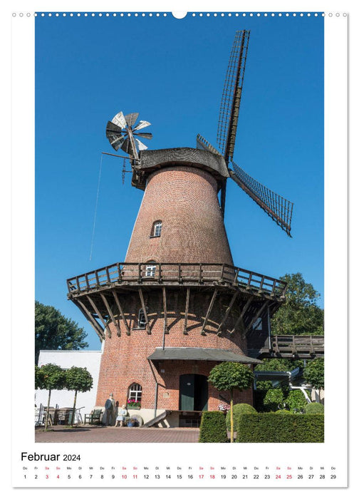 Historische Windmühlen in Minden-Lübbecke (CALVENDO Wandkalender 2024)