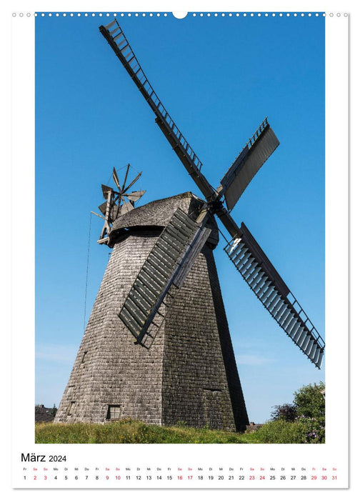 Historische Windmühlen in Minden-Lübbecke (CALVENDO Wandkalender 2024)