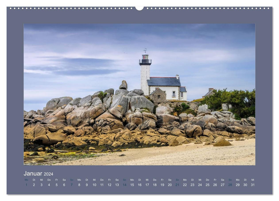 Leuchttürme - Wegweiser an der bretonischen Küste (CALVENDO Premium Wandkalender 2024)