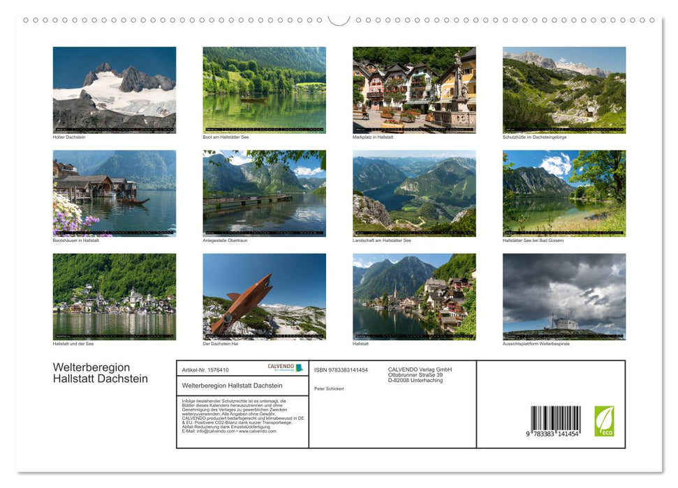 Welterberegion Hallstatt Dachstein (CALVENDO Premium Wandkalender 2024)