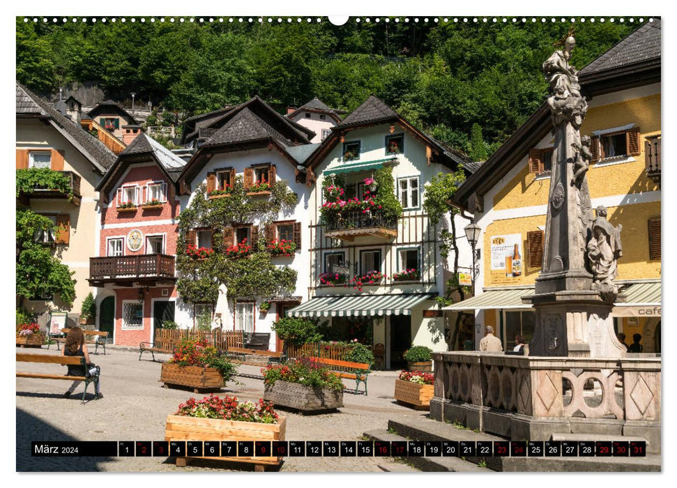 Région du patrimoine mondial Hallstatt Dachstein (Calendrier mural CALVENDO Premium 2024) 