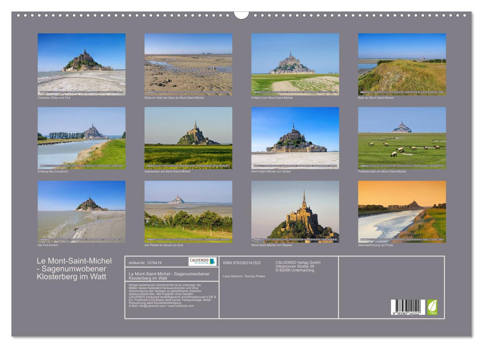 Le Mont-Saint-Michel - Sagenumwobener Klosterberg im Watt (CALVENDO Wandkalender 2024)