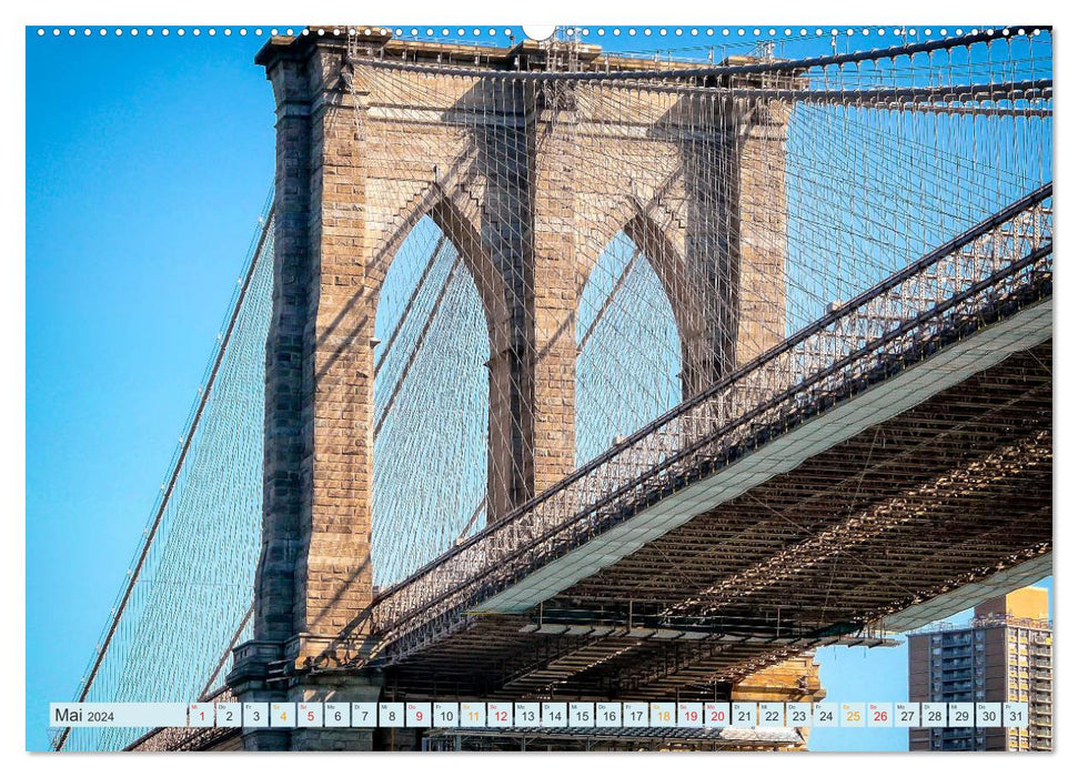 Brooklyn Bridge - Brücke in eine neue Welt (CALVENDO Premium Wandkalender 2024)