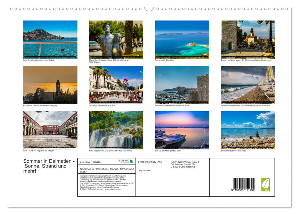 Sommer in Dalmatien - Sonne, Strand und mehr! (CALVENDO Premium Wandkalender 2024)