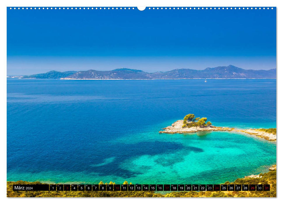 L'été en Dalmatie - soleil, plage et bien plus encore ! (Calendrier mural CALVENDO Premium 2024) 
