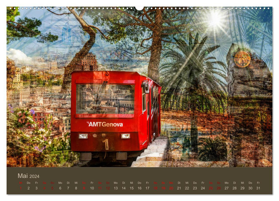 Europa Foto-Kunst Collagen (CALVENDO Wandkalender 2024)