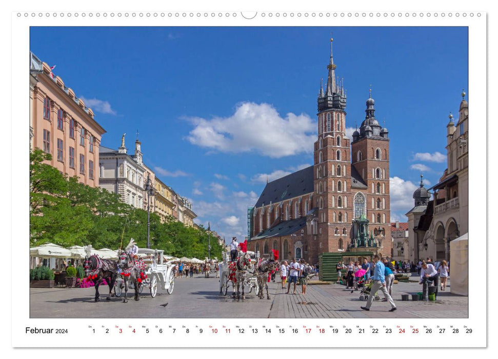 Ein Sommertag in Krakau (CALVENDO Premium Wandkalender 2024)
