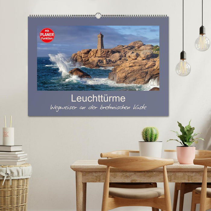 Leuchttürme - Wegweiser an der bretonischen Küste (CALVENDO Wandkalender 2024)
