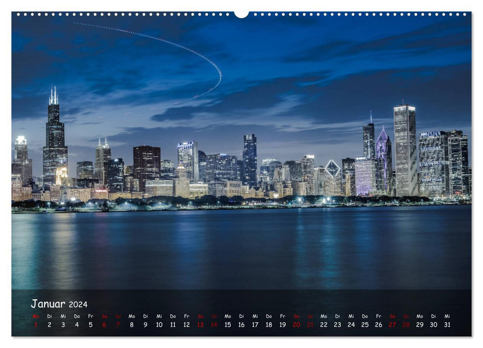 Chicago - Stadt der Ebenen (CALVENDO Wandkalender 2024)