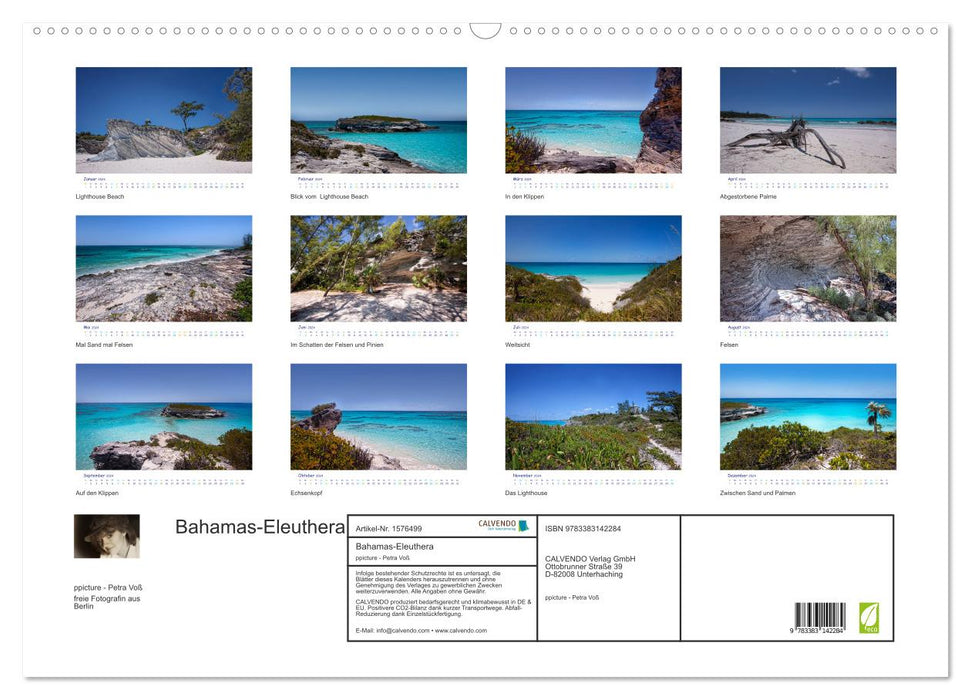 Bahamas-Eleuthera unterwegs am Lighthouse Beach (CALVENDO Wandkalender 2024)