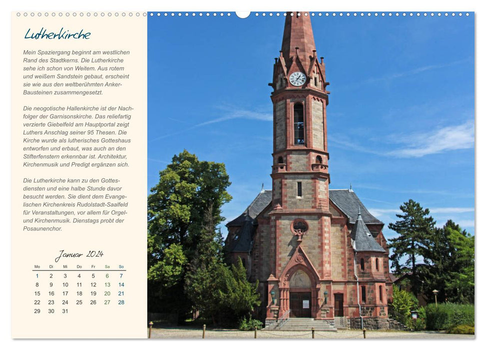 Rudolstadt - Mein Spaziergang durch den historischen Stadtkern (CALVENDO Wandkalender 2024)