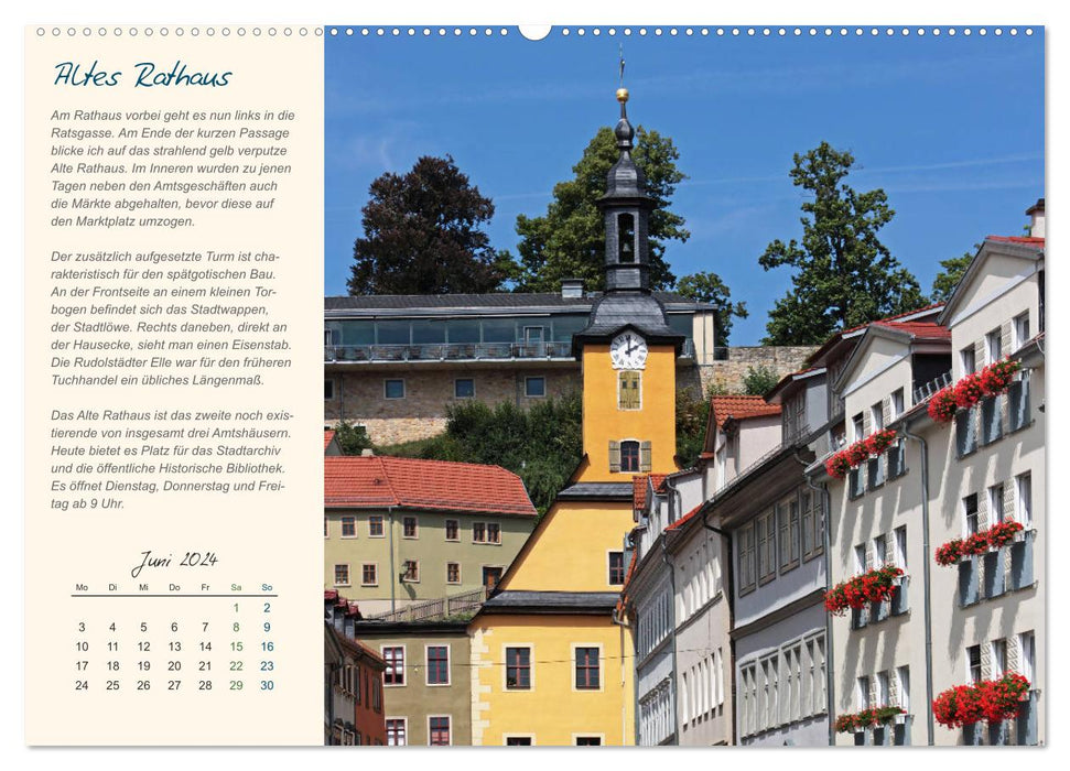 Rudolstadt - Mein Spaziergang durch den historischen Stadtkern (CALVENDO Wandkalender 2024)