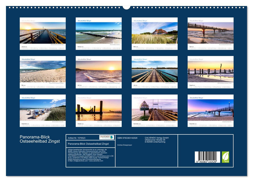 Panorama-Blick Ostseeheilbad Zingst (CALVENDO Premium Wandkalender 2024)