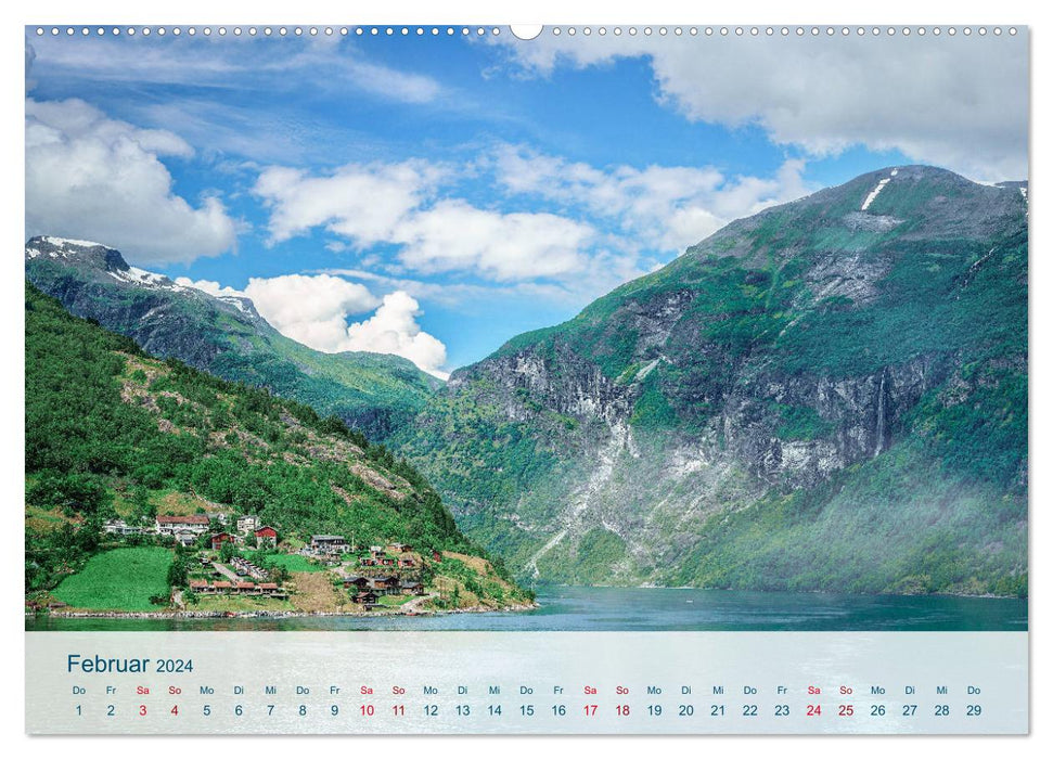 Norwegen von Oslo bis Ålesund (CALVENDO Premium Wandkalender 2024)