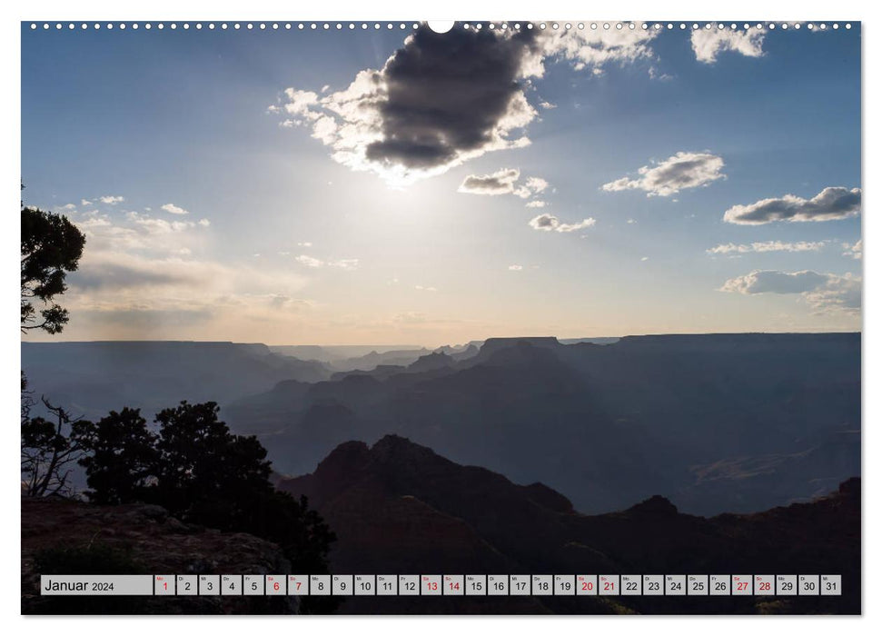 Bergsilhouetten in Arizona (CALVENDO Premium Wandkalender 2024)