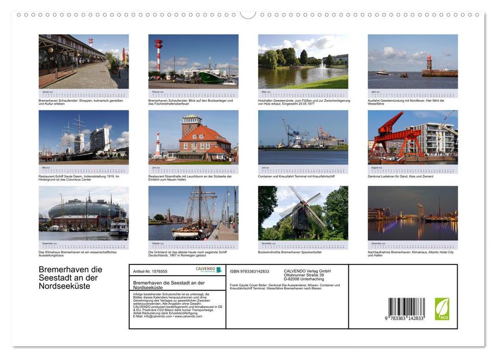 Bremerhaven. Die Seestadt an der Nordseeküste (CALVENDO Premium Wandkalender 2024)