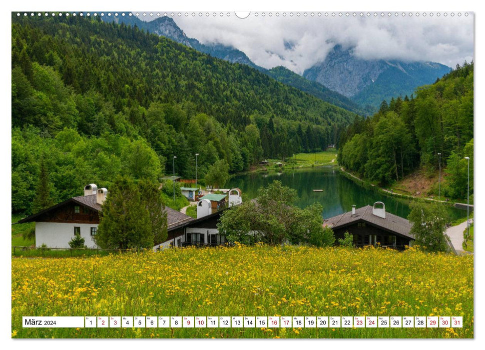 Rund um den Riessersee (CALVENDO Premium Wandkalender 2024)