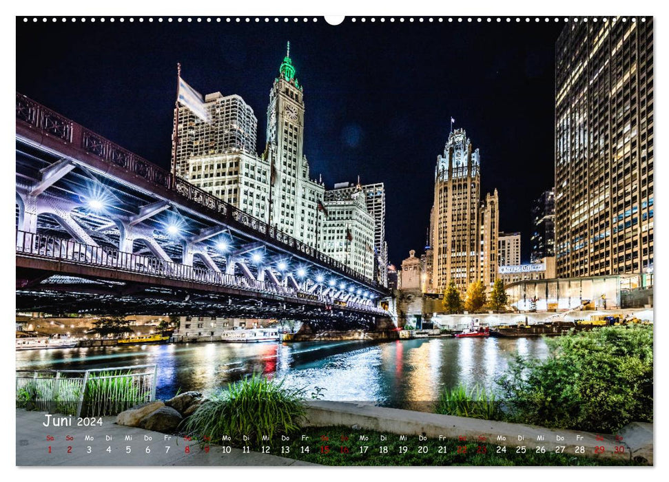 Chicago - Stadt der Ebenen (CALVENDO Premium Wandkalender 2024)