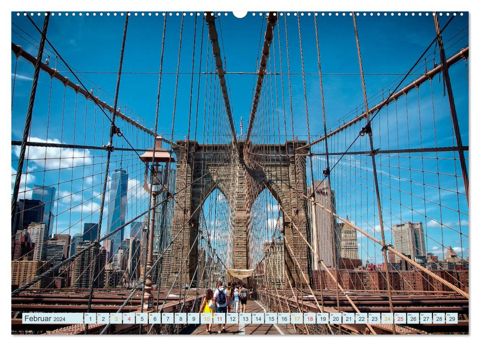 Brooklyn Bridge - Brücke in eine neue Welt (CALVENDO Wandkalender 2024)