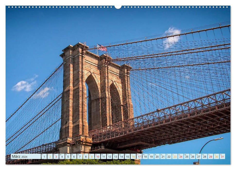Brooklyn Bridge - Brücke in eine neue Welt (CALVENDO Wandkalender 2024)