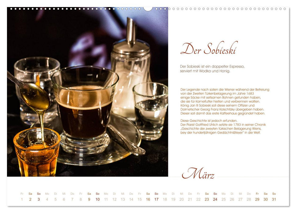 Wiener Kaffeerezepte (CALVENDO Premium Wandkalender 2024)