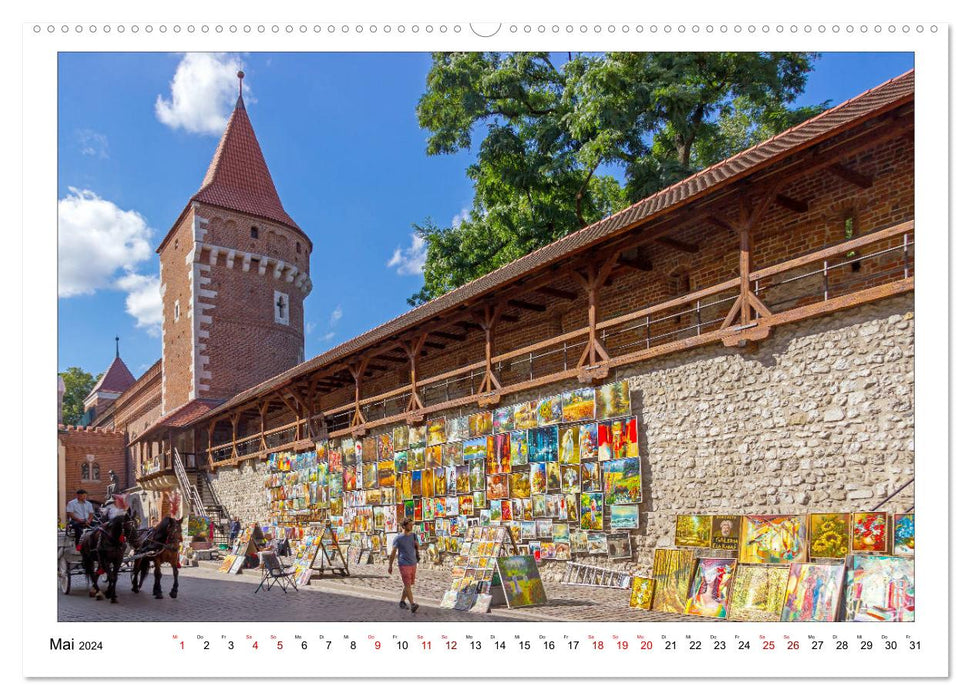 Ein Sommertag in Krakau (CALVENDO Wandkalender 2024)