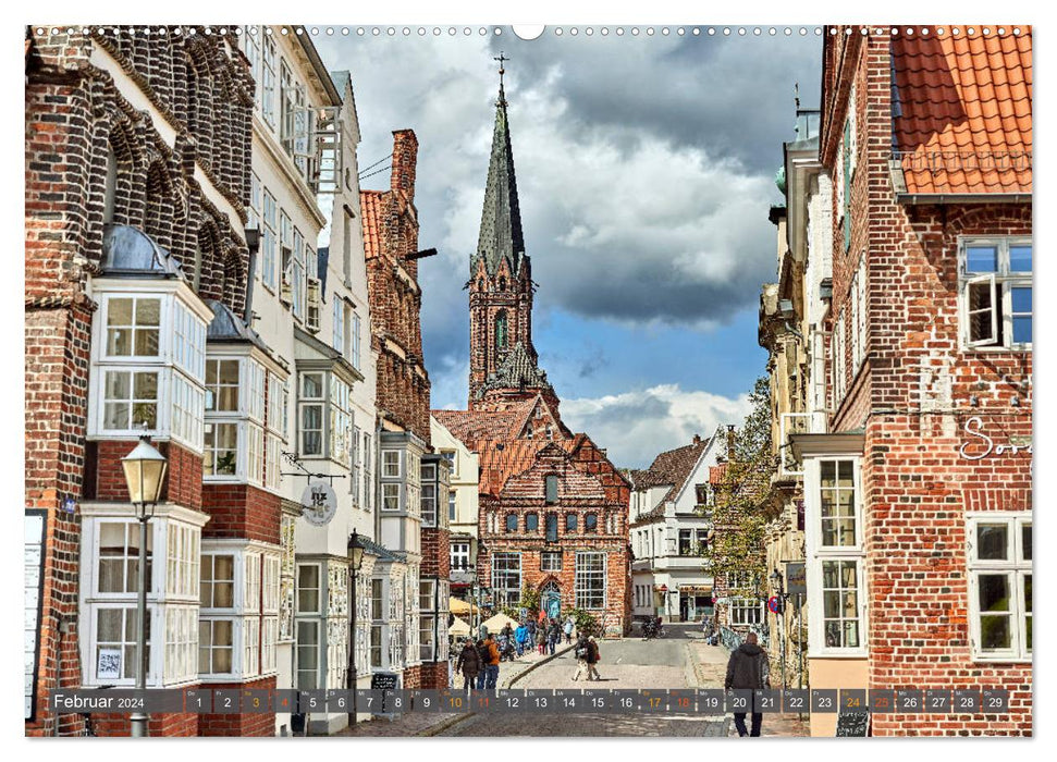 LÜNEBURG insights and outlook from Andreas Voigt (CALVENDO Premium Wall Calendar 2024) 