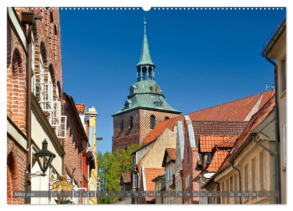 LÜNEBURG insights and outlook from Andreas Voigt (CALVENDO Premium Wall Calendar 2024) 