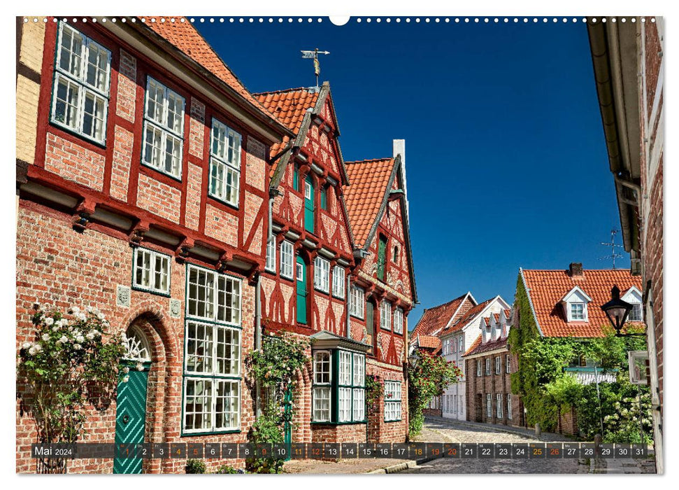 LÜNEBURG insights and outlook from Andreas Voigt (CALVENDO Premium Wall Calendar 2024) 