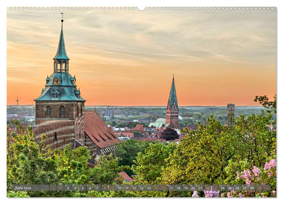 LÜNEBURG insights and outlook from Andreas Voigt (CALVENDO Premium Wall Calendar 2024) 