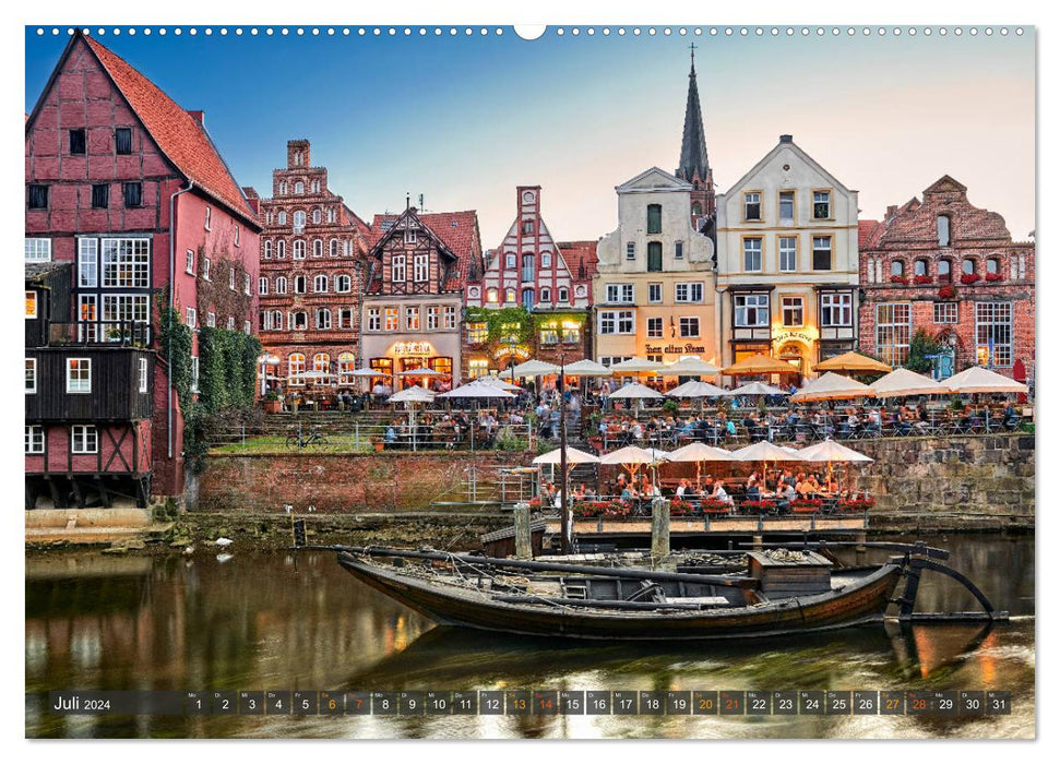 LÜNEBURG insights and outlook from Andreas Voigt (CALVENDO Premium Wall Calendar 2024) 