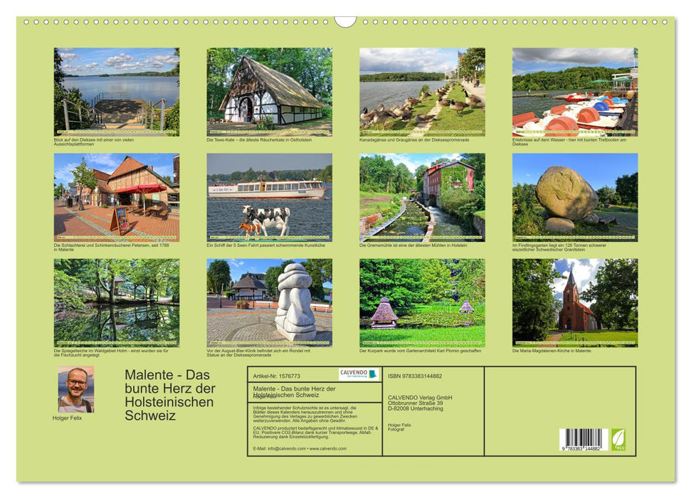 Malente - The colorful heart of Holstein Switzerland (CALVENDO wall calendar 2024) 