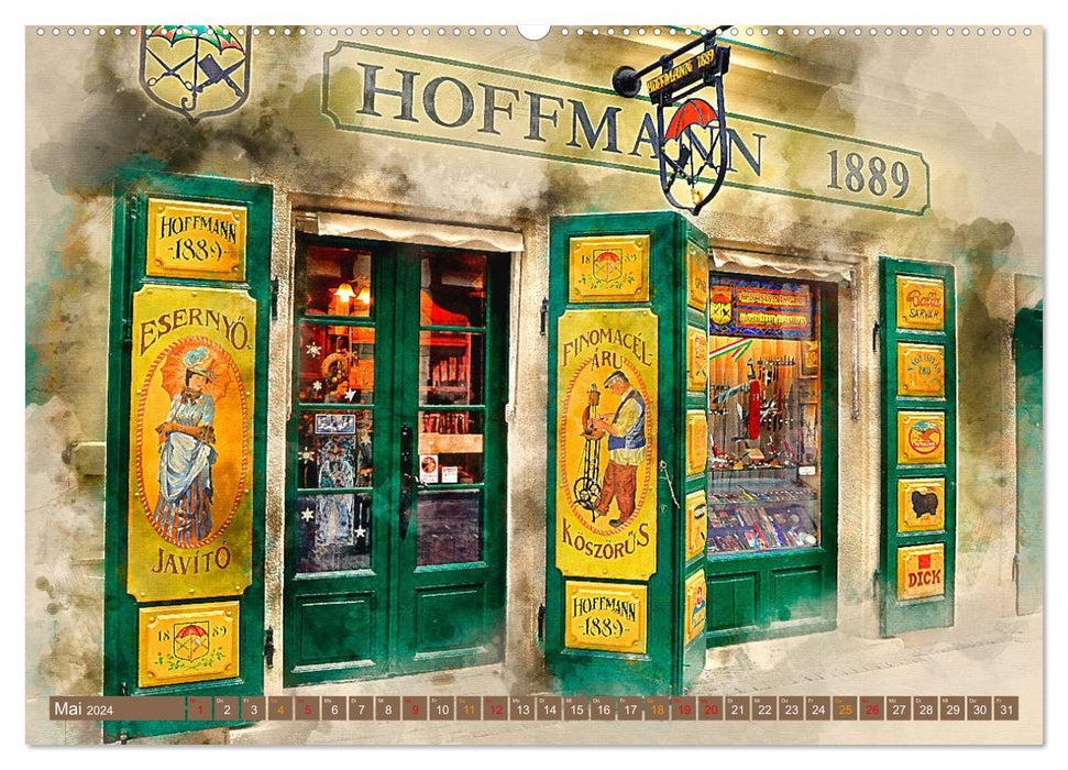 Shops in Europe - romantic and beautiful (CALVENDO Premium Wall Calendar 2024) 