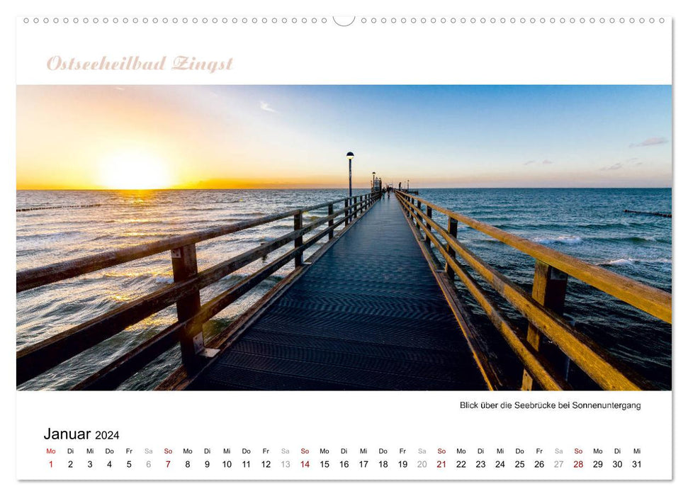 Panorama-Blick Ostseeheilbad Zingst (CALVENDO Wandkalender 2024)