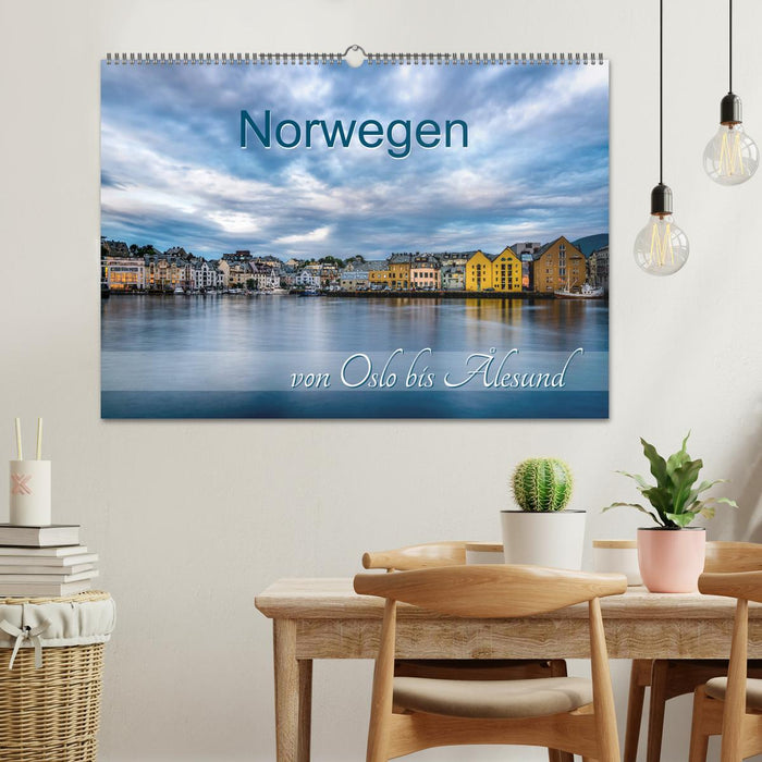 La Norvège d'Oslo à Ålesund (calendrier mural CALVENDO 2024) 