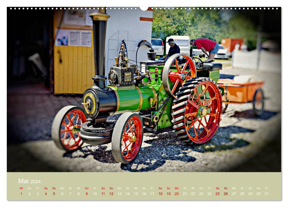 Dampftraktormodelle 1:3 beim Dampfmodellbautreffen in Bisingen (CALVENDO Premium Wandkalender 2024)