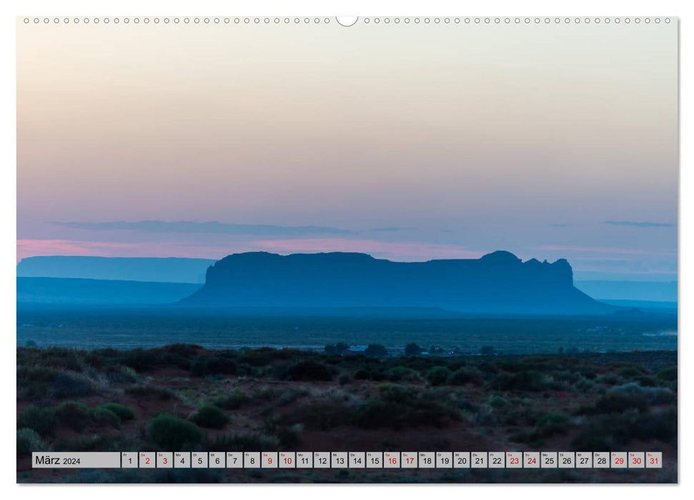 Bergsilhouetten in Arizona (CALVENDO Wandkalender 2024)