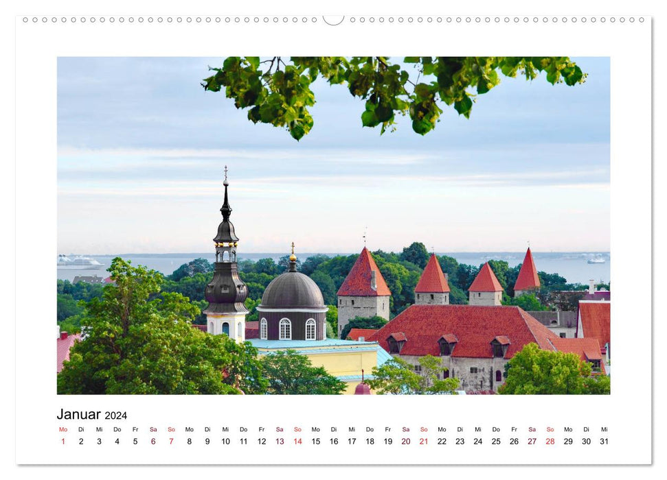 Vue de Tallinn depuis Toompea (calendrier mural CALVENDO 2024) 