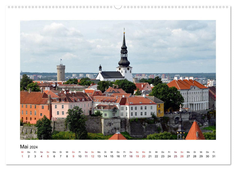 Vue de Tallinn depuis Toompea (calendrier mural CALVENDO 2024) 