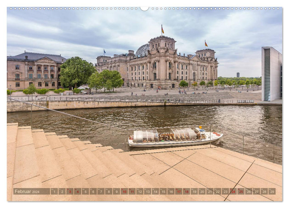 Boote in Berlin (CALVENDO Premium Wandkalender 2024)
