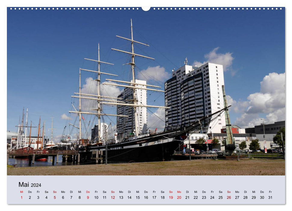 Bremerhaven. The seaside town on the North Sea coast (CALVENDO wall calendar 2024) 